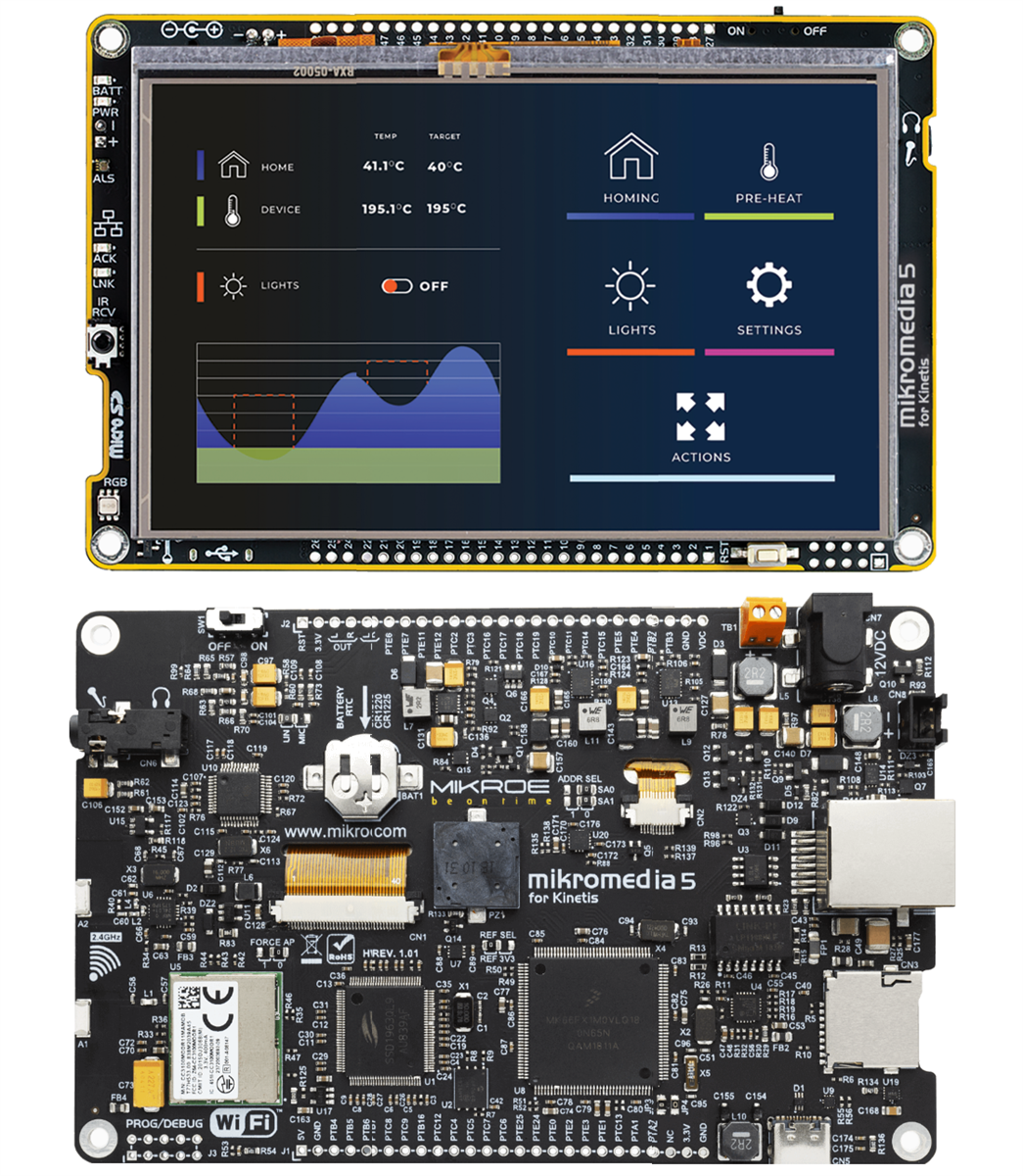 Mikroe MIKROE-6179 Mikromedia 5 for Kinetis Resistive